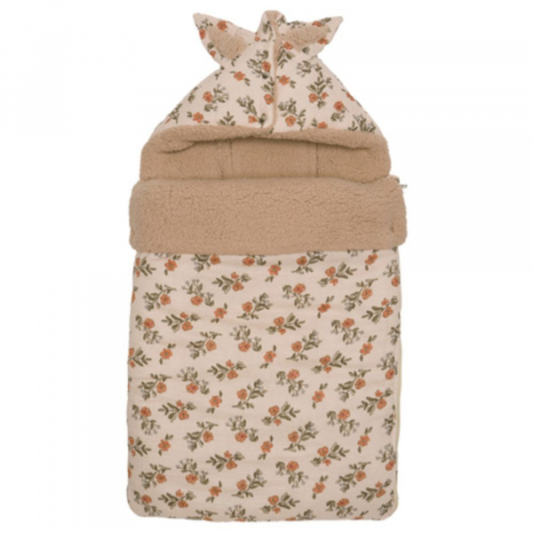 Nid d’ange imprimé fleurs doublé sherpa Bb&co