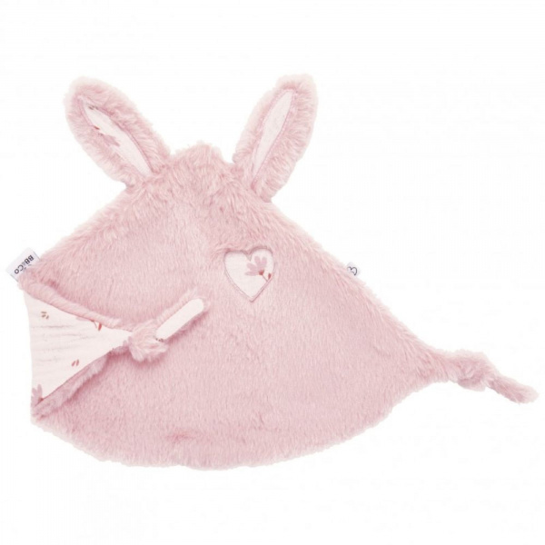 Doudou plat lapin petit cœur beige et coton Bb&co
