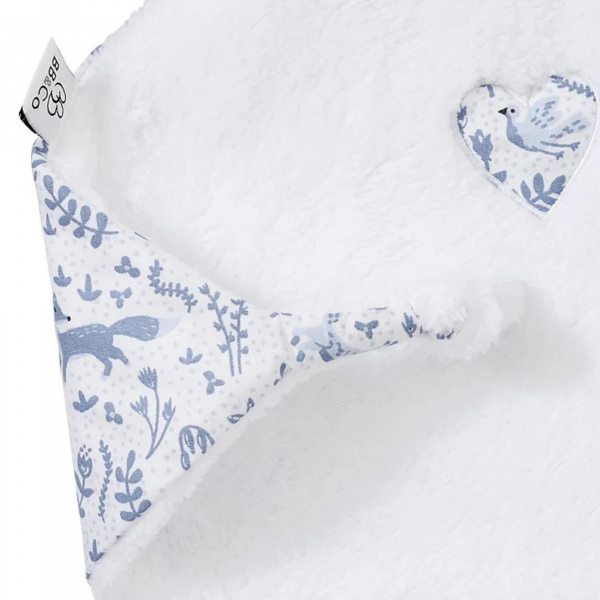 Doudou plat lapin petit cœur beige et coton Bb&co