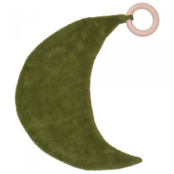Doudou lune avec anneau dentition gaze et bambou Bb&co