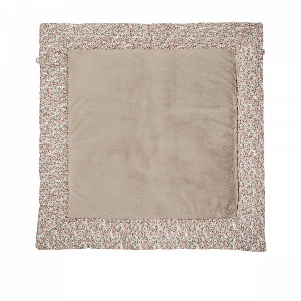 Tapis de jeu réversible liberty / fausse fourrure beige - afternoon tea Bb&co