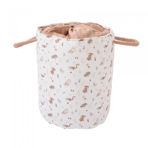 Grand panier de rangement à anses - cosy forest Bb&co