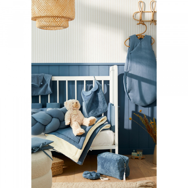 Housse de matelas à langer 60 x 80 cm - pierre bleue Bb&co