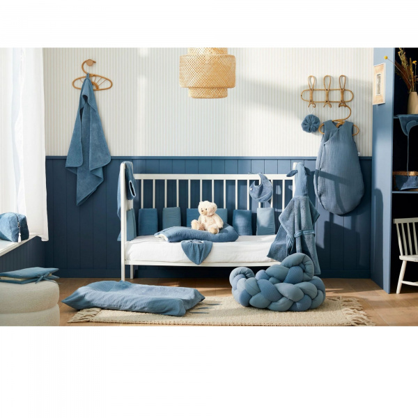 Cape de bain bébé avec gant de toilette soft stripes galet Bb&co