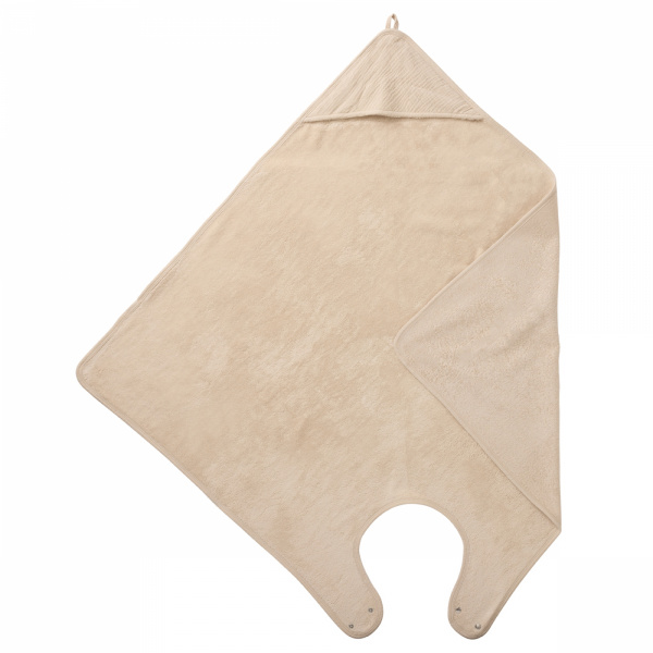 Cape de bain tablier en bambou - biscuit Bb&co