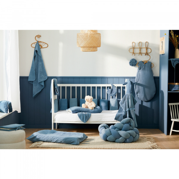 Cape de bain tablier en bambou - pierre bleue Bb&co