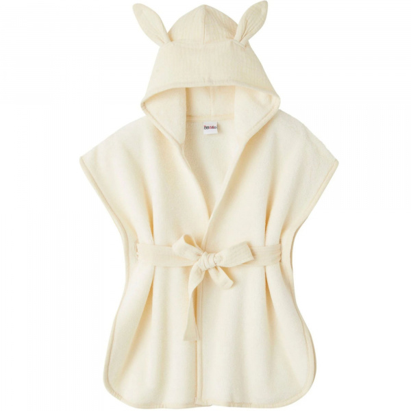 Peignoir éponge 0-2 ans mousse de lait Bb&co