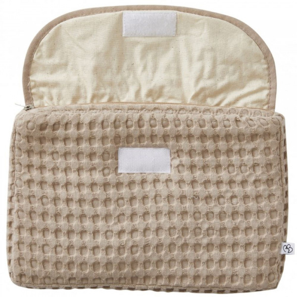 Pochette imperméable coton gaufrée latte Bb&co