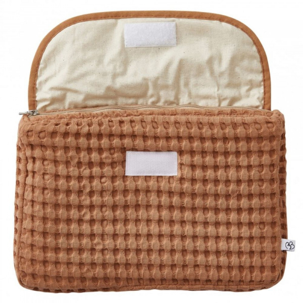 Pochette imperméable coton gaufrée cassonade Bb&co