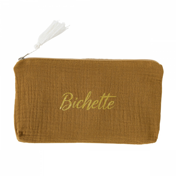 Trousse cadeau zippée en gaze de coton - bichette Bb&co
