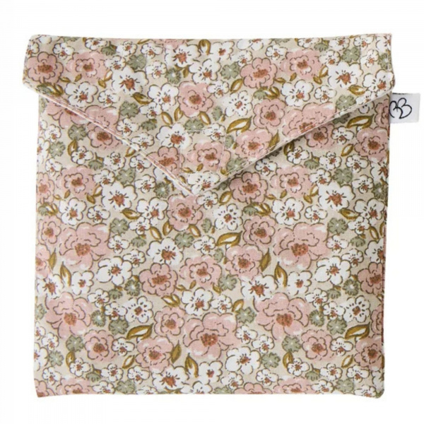 Lot lingettes lavables et pochette imprimé liberty - biscuit Bb&co