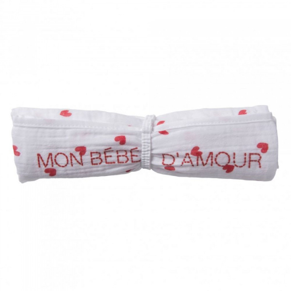 Lange gaze de coton cœur Bb&co