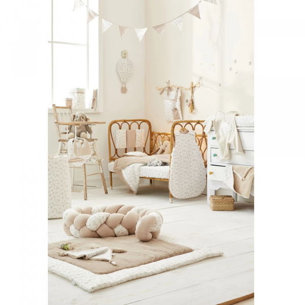 Pyjama été en coton beige / imprimé feuilles & libellules - 3 mois Bb&co