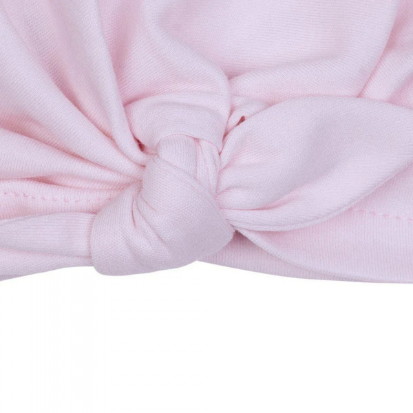 Bonnet naissance forme turban - rose pastel Bb&co