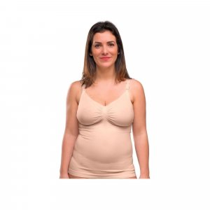 Top d’allaitement gainant seamless eco honey beige taille s Carriwell