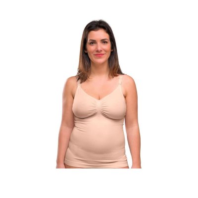 Top d’allaitement gainant seamless eco honey beige taille m