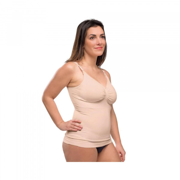 Top d’allaitement gainant seamless eco honey beige taille l Carriwell
