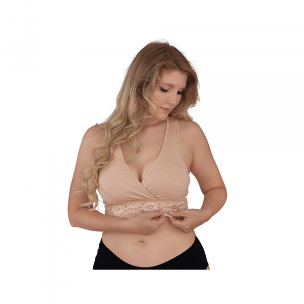 Brassière cache-coeur de grossesse et d'allaitement chair - xl Carriwell