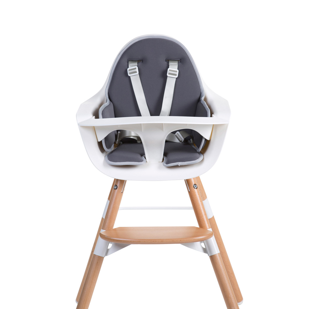 Coussin de chaise haute evolu neoprene gris fonçé de Childhome sur allobébé
