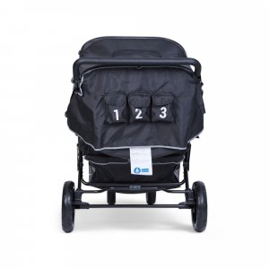 Poussette multiplaces triplet noir Childhome