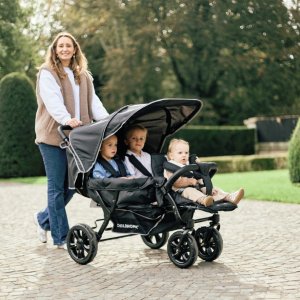 Poussette multiplaces triplet noir Childhome