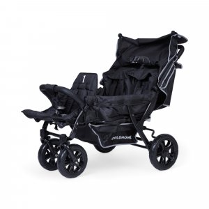Poussette multiplaces triplet noir Childhome