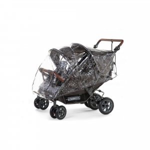 Housse de pluie poussette pour quadruple Childhome