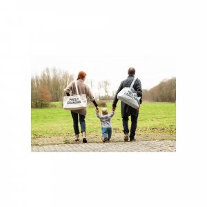 Sac à langer proud grandpa en toile gris Childhome