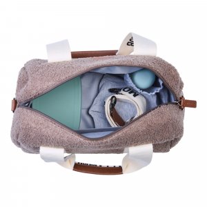 Sac à langer mommy club signature teddy brun doux Childhome