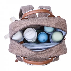 Sac à dos à langer family club signature teddy brun doux Childhome