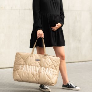 Sac à langer family bag matelassé beige Childhome