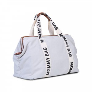 Sac à langer mommy bag signature canvas écru Childhome