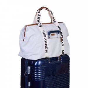 Sac à langer mommy bag signature canvas écru Childhome