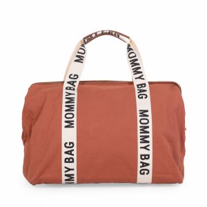 Sac à langer mommy bag signature canvas terracotta Childhome