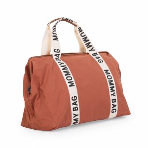 Sac à langer mommy bag signature canvas terracotta Childhome