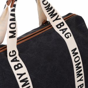 Sac à langer mommy bag signature canvas noir Childhome