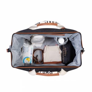 Sac à langer mommy bag signature canvas noir Childhome