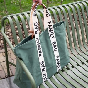 Sac à langer family bag signature canvas vert Childhome