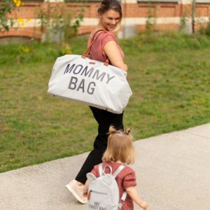 Sac à langer mommy bag canvas gris Childhome