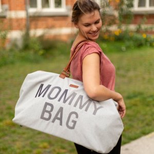 Sac à langer mommy bag canvas gris Childhome