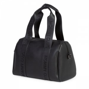 Sac à langer mommy club signature simili cuir noir Childhome