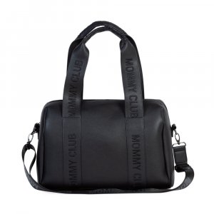Sac à langer mommy club signature simili cuir noir Childhome