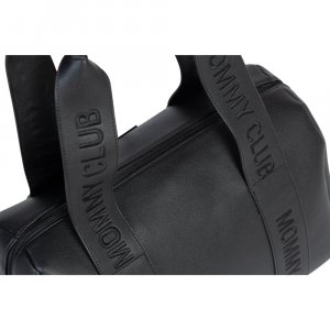 Sac à langer mommy club signature simili cuir noir Childhome
