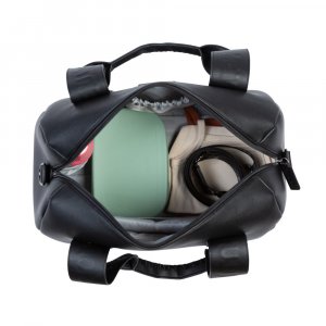 Sac à langer mommy club signature simili cuir noir Childhome