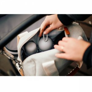 Sac à langer mommy club signature canvas écru Childhome