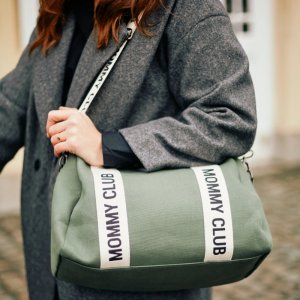 Sac à langer mommy club signature canvas vert Childhome