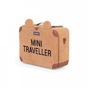 Valise enfant mini traveller kids suitcase teddy brun Childhome