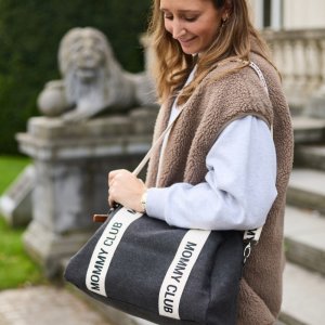 Sac à langer mommy club signature canvas noir Childhome