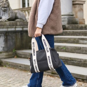 Sac à langer mommy club signature canvas noir Childhome