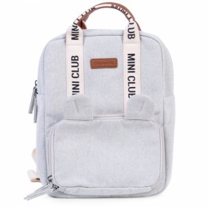 Sac à dos enfant mini club signature canvas off white Childhome